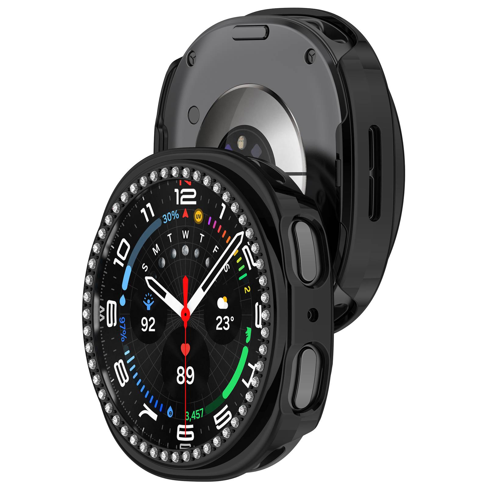 Stilvolles PC-Gehäuse für Samsung Galaxy Watch 8 44mm Black