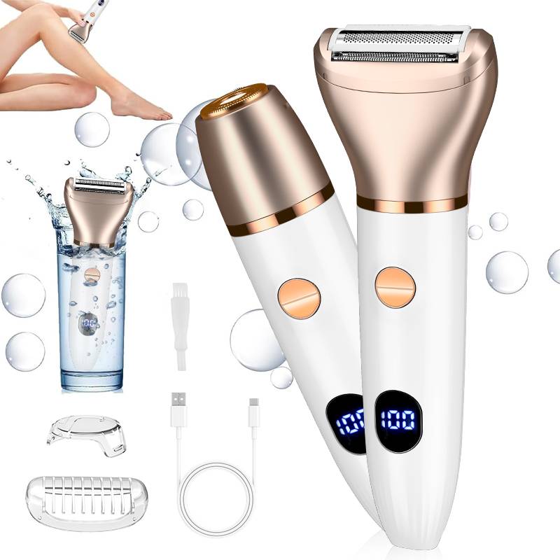 Elektrischer 2-in-1 Körperhaartrimmer & Rasierer für Damen Gold