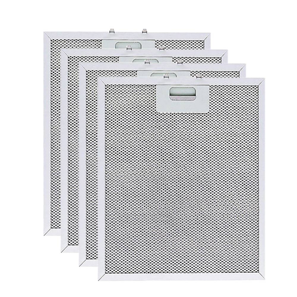 4er-Pack Aluminium- & Aktivkohle-Dunstabzugshaubenfilter kompatibel mit Whirlpool W10169961A, Ikea, Jenn Air
