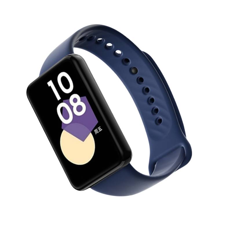 Einfarbiges Silikonarmband für Honor Band 9 Blue