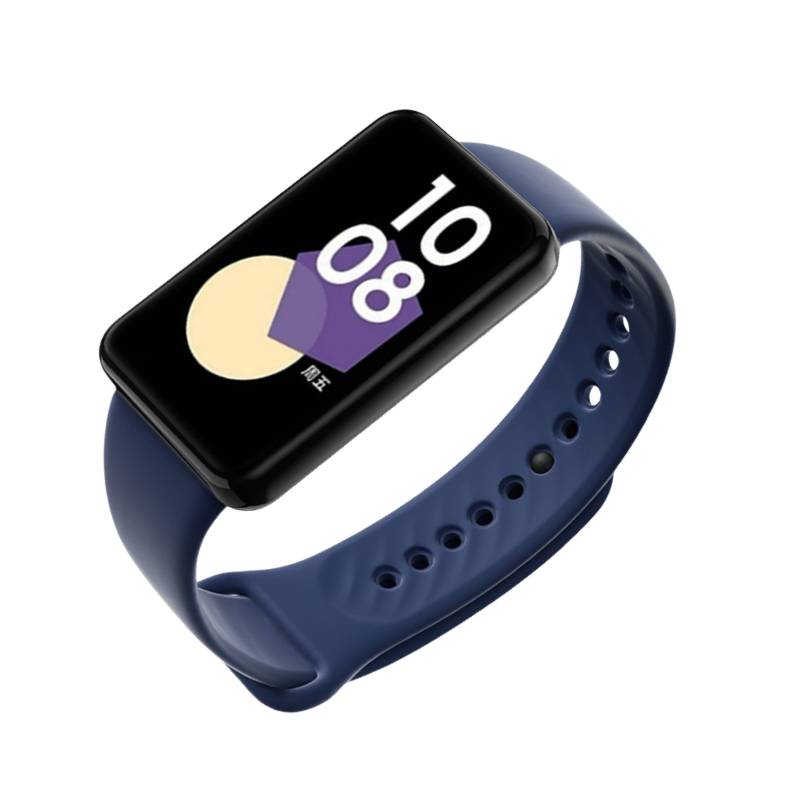 Einfarbiges Silikonarmband für Honor Band 9 Blue