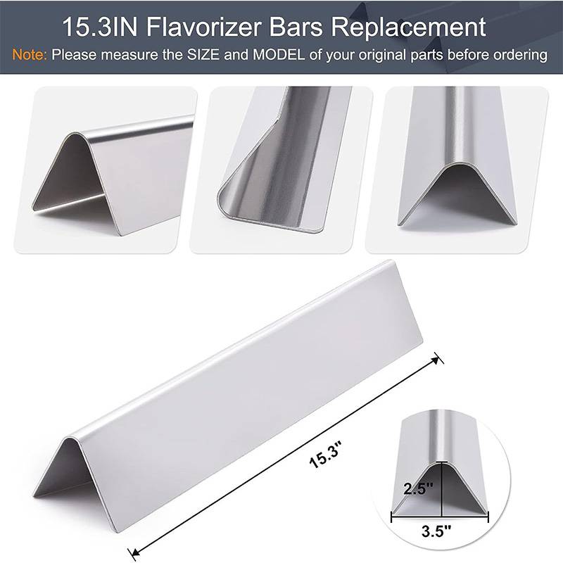 3er-Pack Grill-Heizplatten für die Weber Spirit 200-Serie - Silber