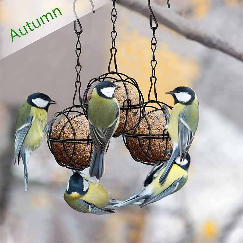Hängende Vogelfutterspender für den Außenbereich, 4er-Pack Black