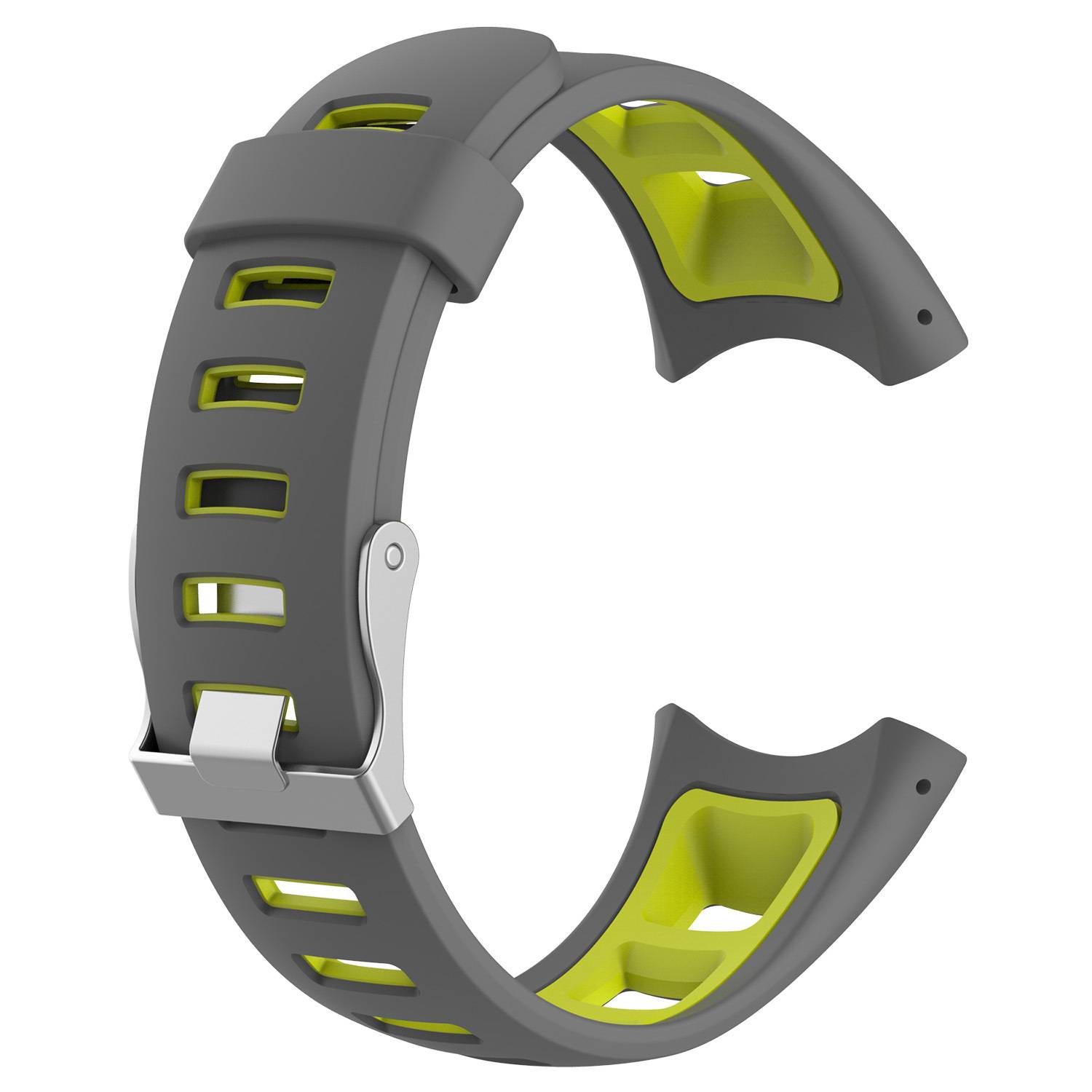 Silikon-Uhrenarmband für Suunto Quest/M1/M2/M4/M5 Grey+Green