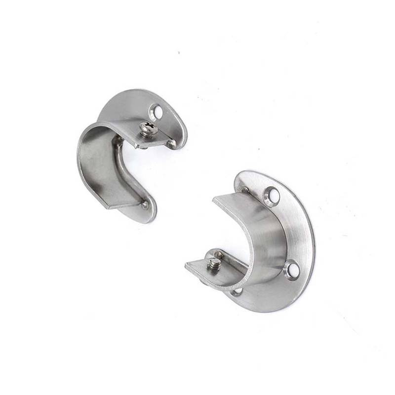 Kleiderstangenhalterungen aus Edelstahl, 2er-Pack Silver XL
