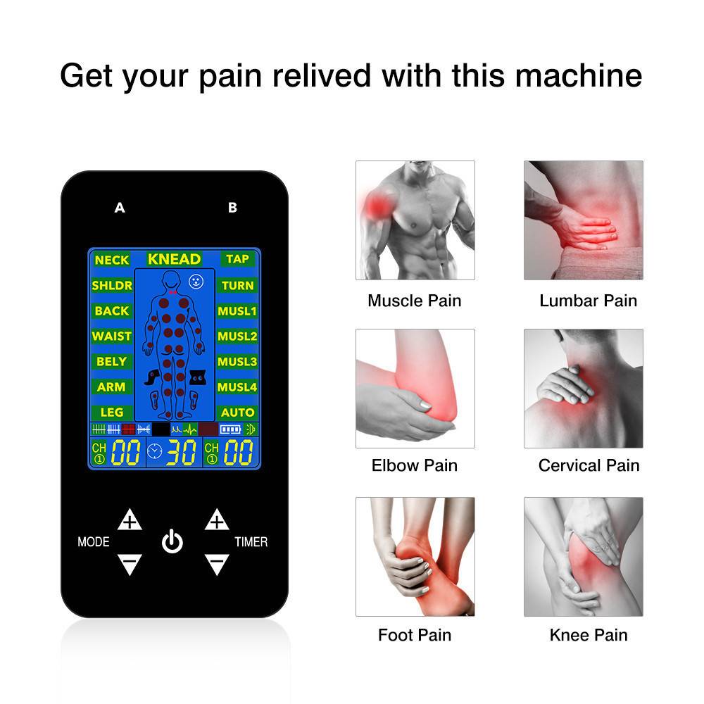 TENS-Gerät / Muskelstimulator mit 15 Massagemodi Black