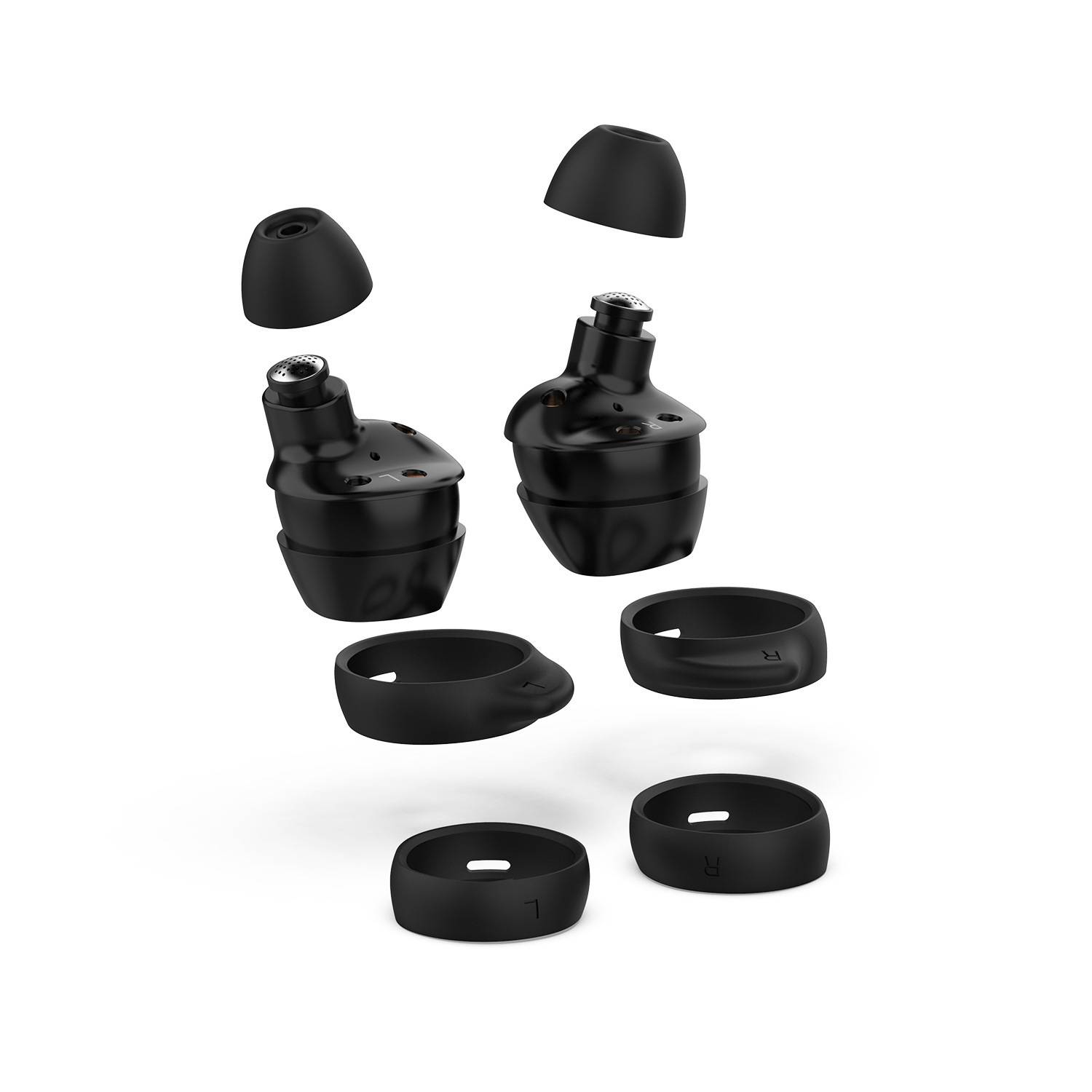 4 Paar Silikon-Ohrstöpsel Ohrkappen für Samsung Galaxy Buds SM-R170 Black