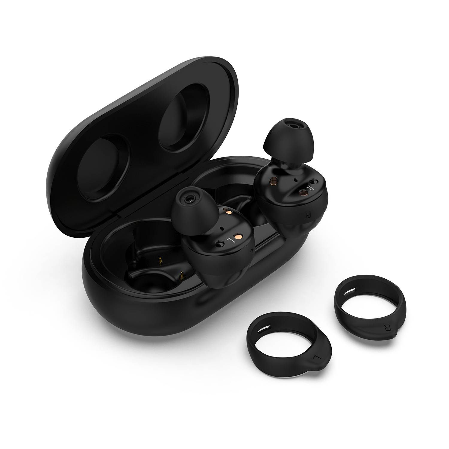4 Paar Silikon-Ohrstöpsel Ohrkappen für Samsung Galaxy Buds SM-R170 Black