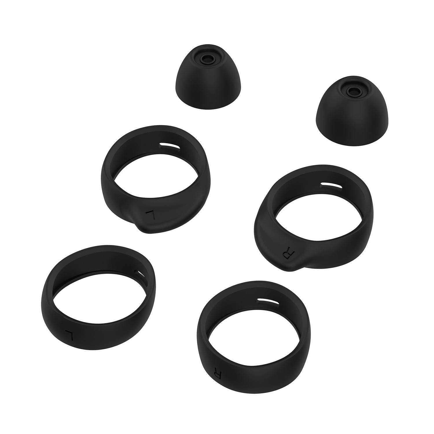 4 Paar Silikon-Ohrstöpsel Ohrkappen für Samsung Galaxy Buds SM-R170 Black