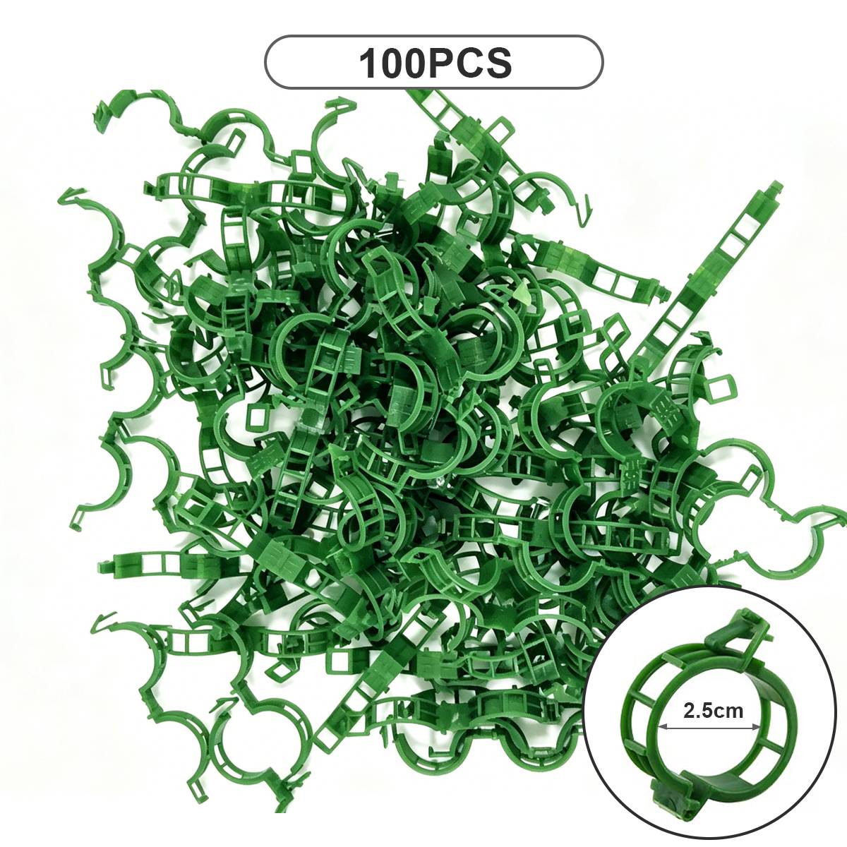 100Stk Pflanzenclips, Pflanzenklammern Tomatenclips Green