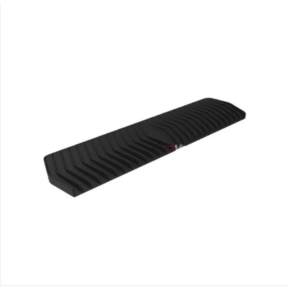 35cm Silikon Abtropfmatte mit Gefälle für Spüle - Automatische Wasserablaufunterlage Black
