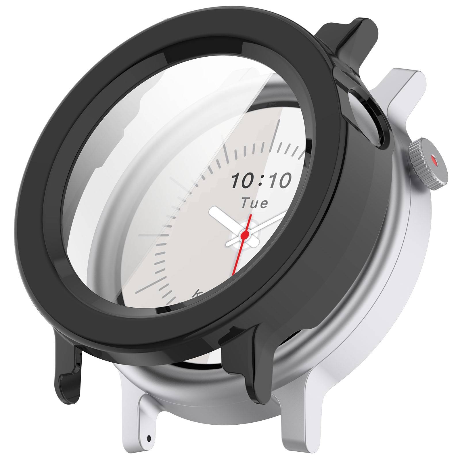 Schutzhülle mit gehärtetem Glas Displayschutzfolie kompatibel mit CMF Watch3 Pro - Schwarz