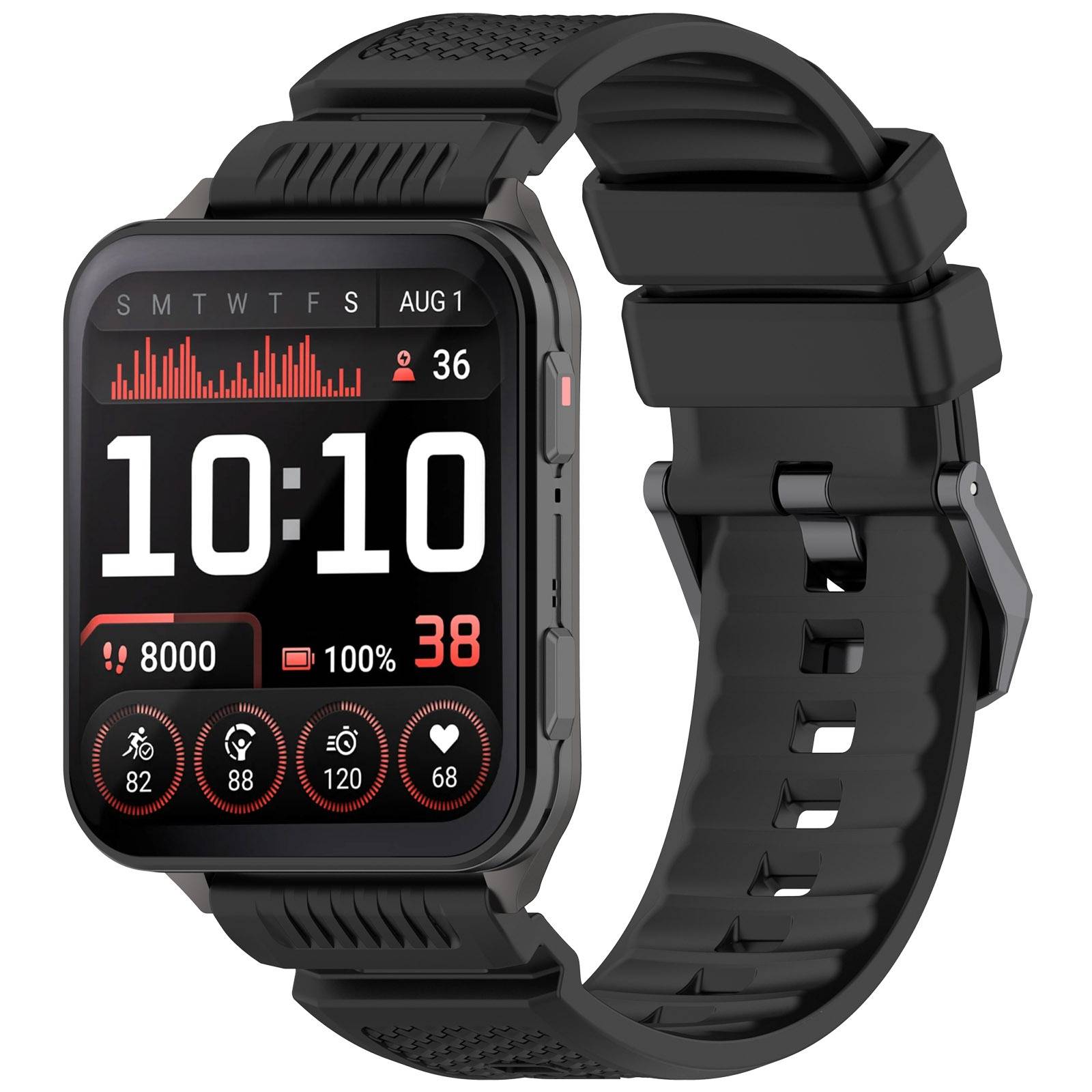 Silikonarmband kompatibel mit Garmin Venu X1 – Sportlich, atmungsaktiv und komfortabel Black