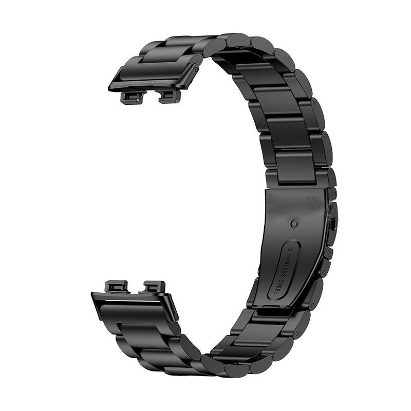 Metallarmband für Kompatibel mit Huawei Band 10 – Stilvolles Edelstahlarmband Black