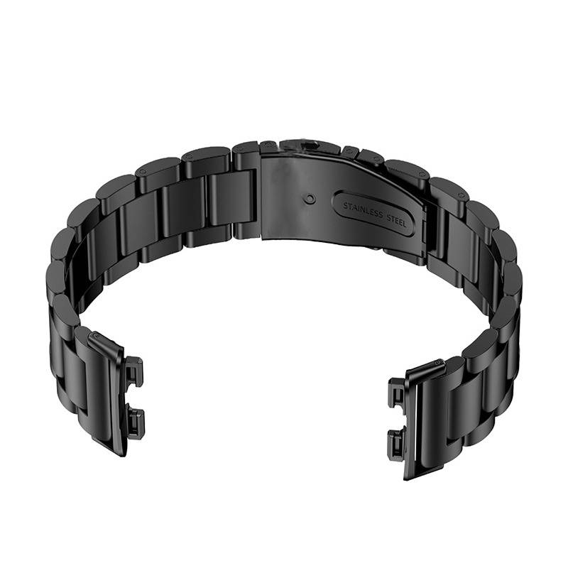 Metallarmband für Kompatibel mit Huawei Band 10 – Stilvolles Edelstahlarmband Black