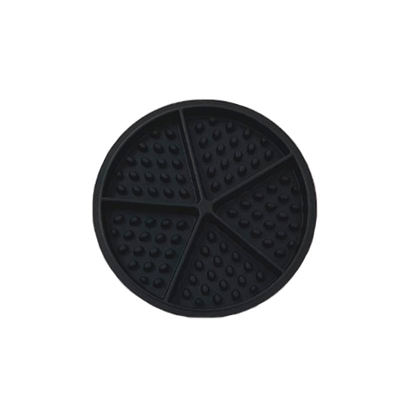 Runde schwarze Silikon-Waffelform - Perfektes Backwerkzeug