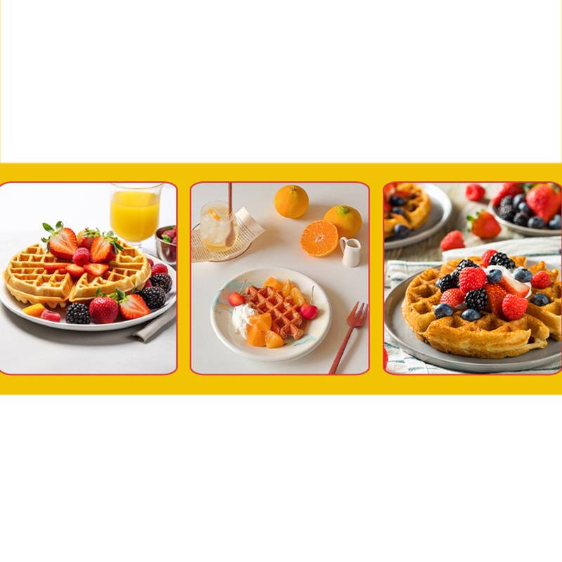 Runde schwarze Silikon-Waffelform - Perfektes Backwerkzeug
