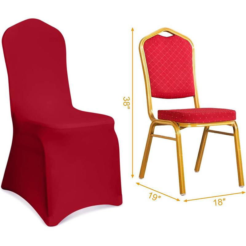 Stretch-Stuhlhussen für Esszimmerstühle, 6er-Set DarkRed