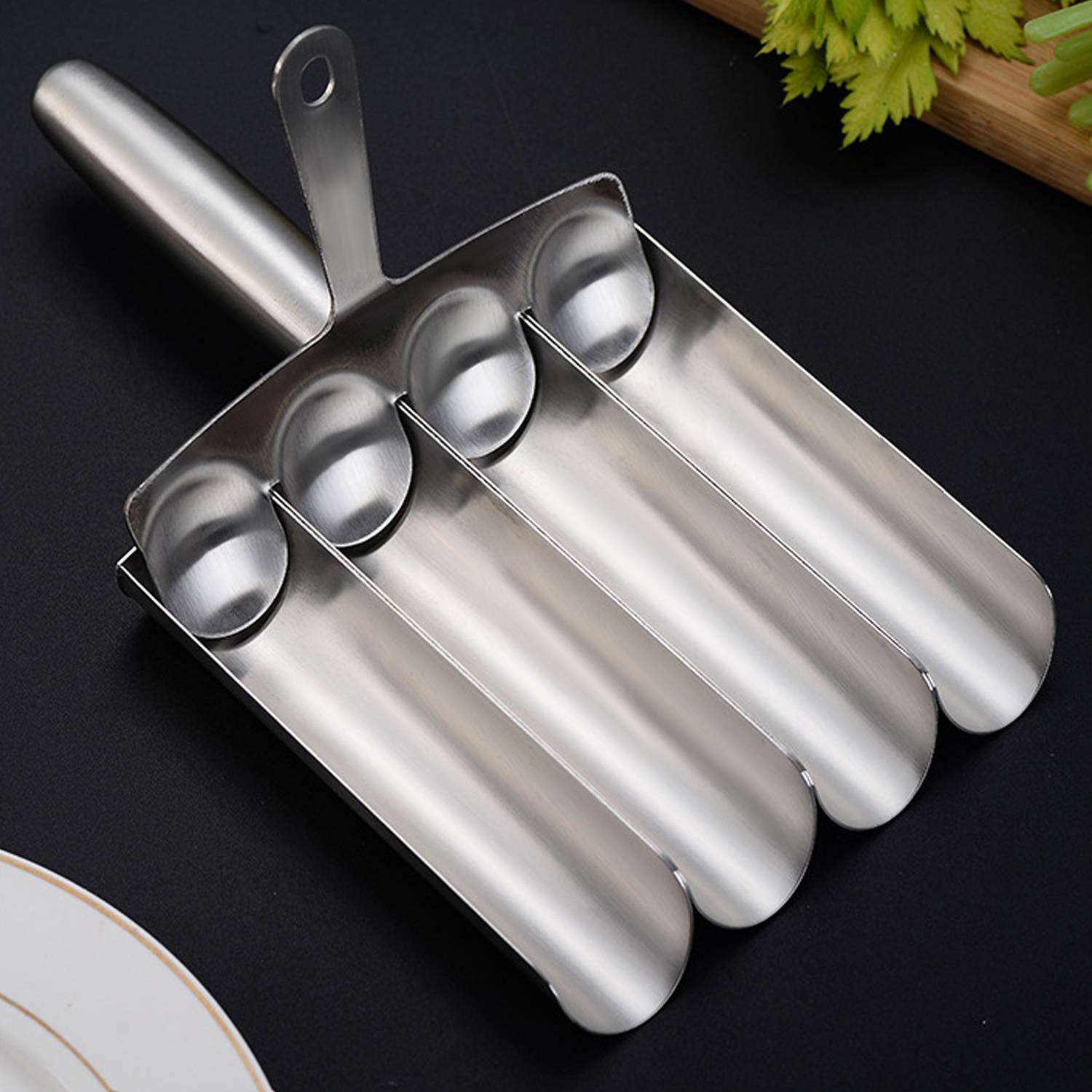 Frikadellen-Maker-Set mit Löffel – Frikadellenform aus Edelstahl für perfekte Frikadellen