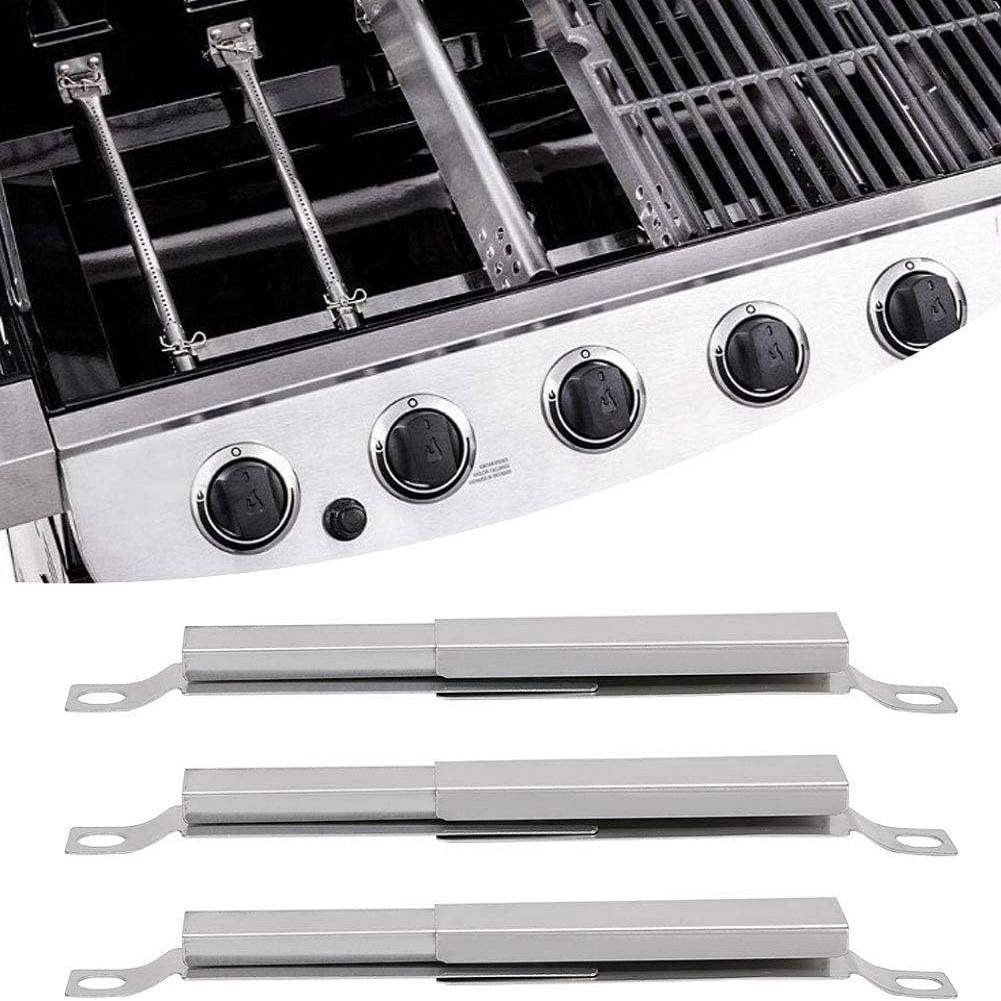 3er-Pack Crossover-Rohr für Gasgrill - Silber