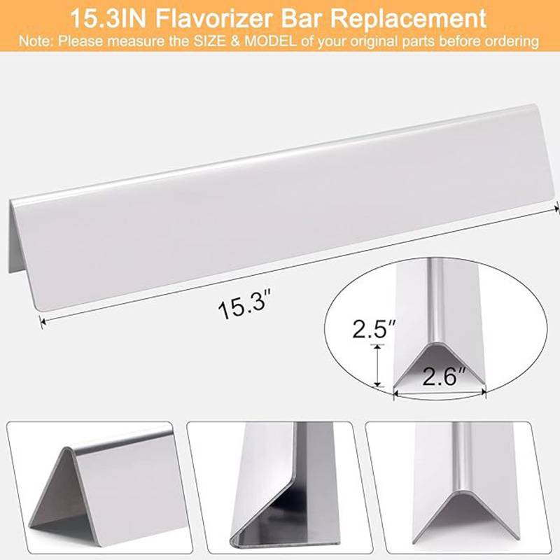 3-teilige Grill-Hitzeschild-Ersatz für Weber Spirit 300 Serie - Silber
