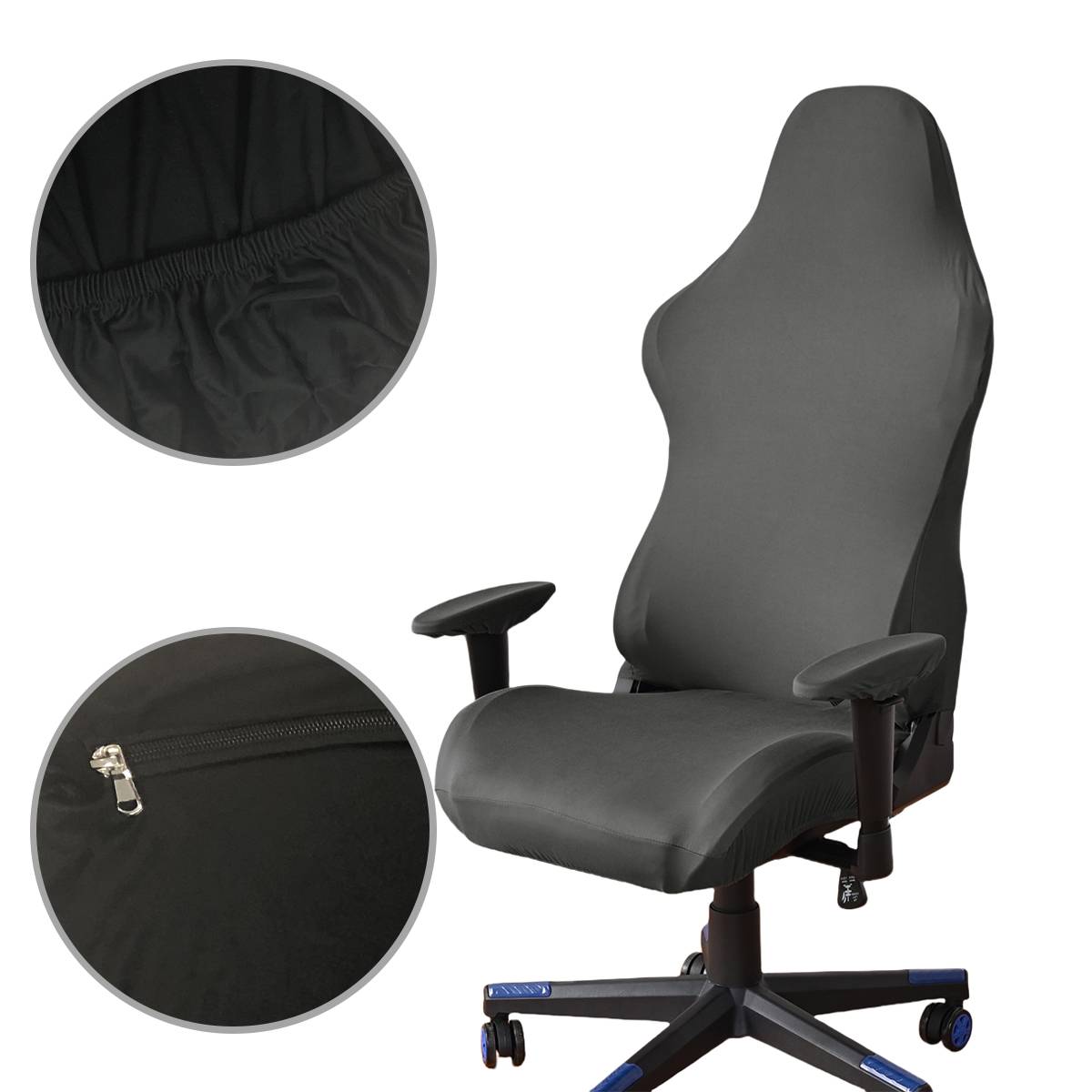 Dehnbarer Schonbezug für Gaming-Stuhl – Universalgröße Black