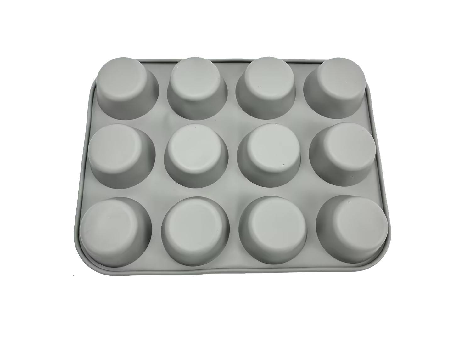 Silikon-Kuchenform – Muffinform für 12 Tassen Grey