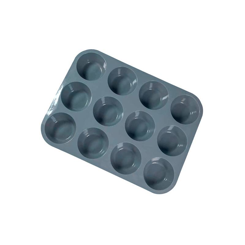 Silikon-Kuchenform – Muffinform für 12 Tassen Grey