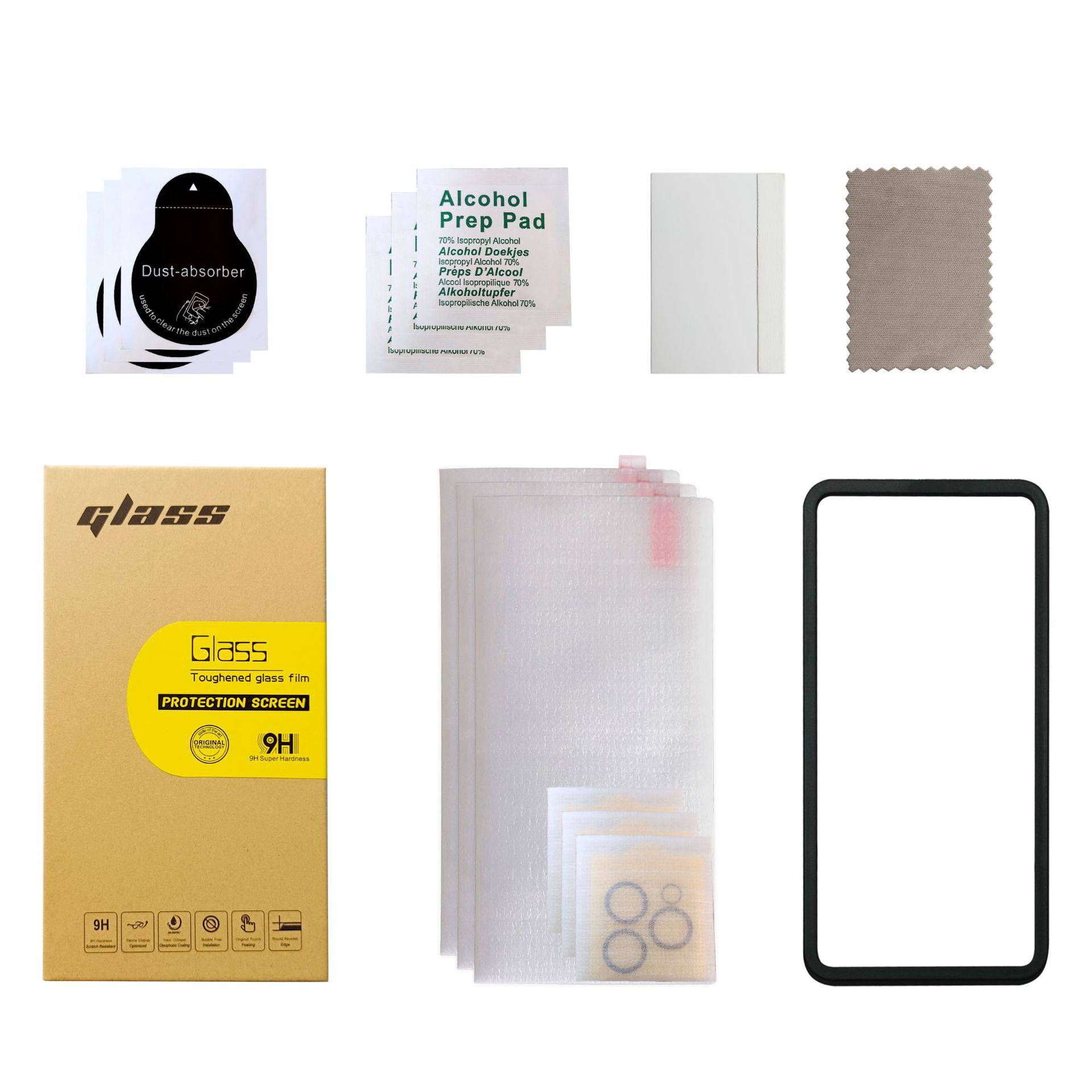3er-Pack iPhone 15 Displayschutz und 3er-Pack Kameraobjektivschutz iPhone 15