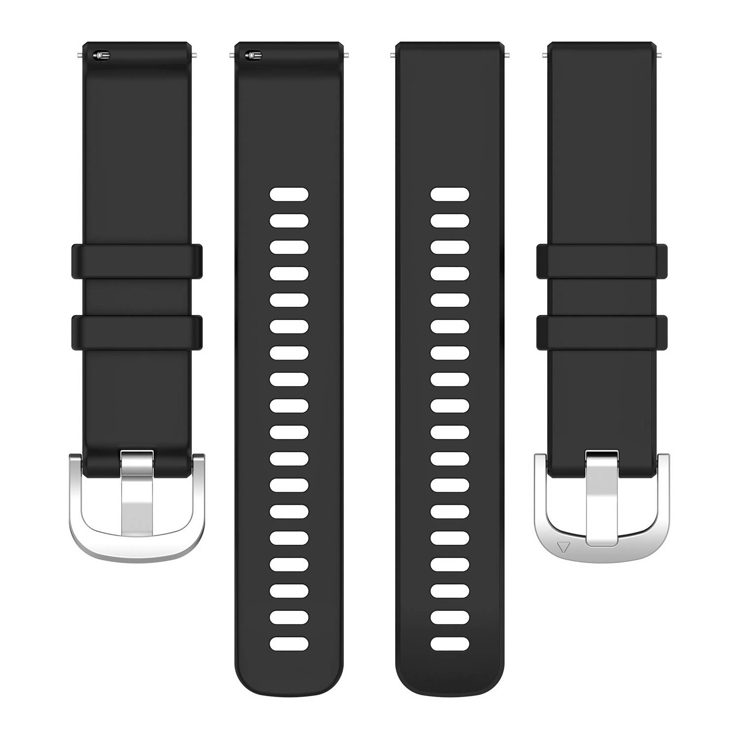 18 mm Silikonarmband, Huawei Watch GT 4 41 mm, Garmin Venu 3S, LG Watch Black