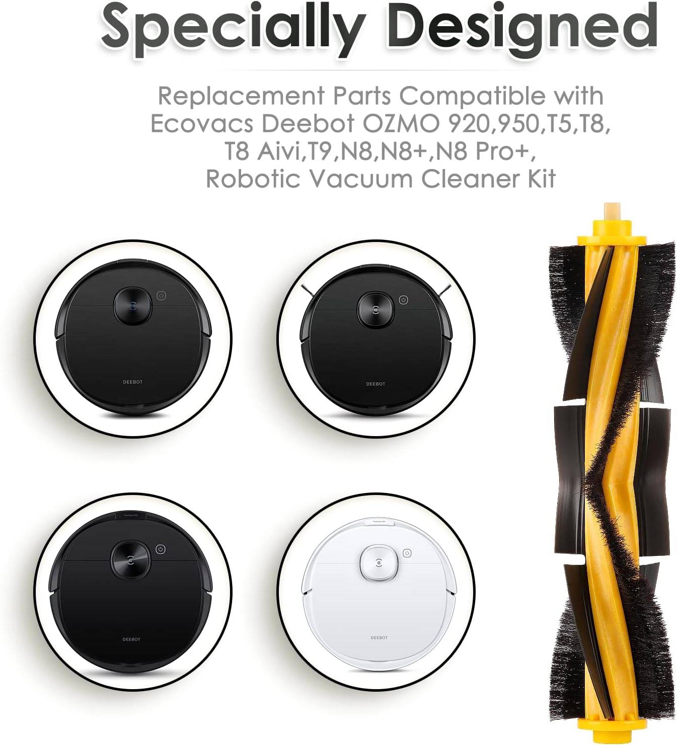 Hauptbürsten für Ecovacs Deebot OZMO 920, 950, T5, T8 AIVI max Black+Yellow