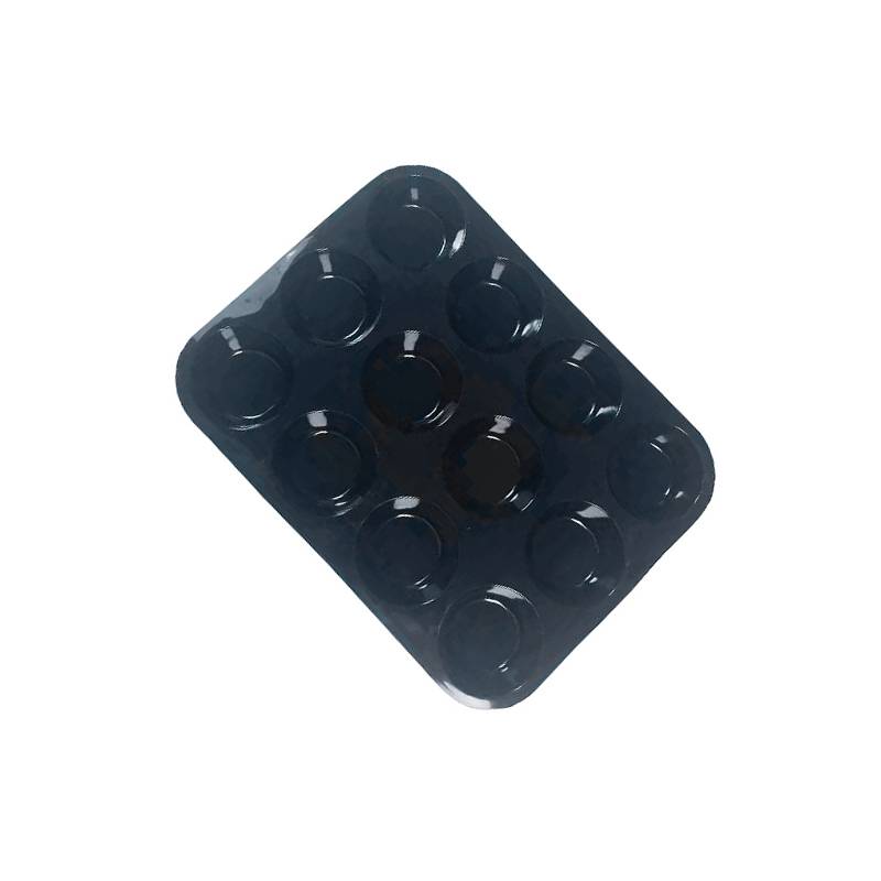 Silikon-Kuchenform – Muffinform für 12 Tassen Black