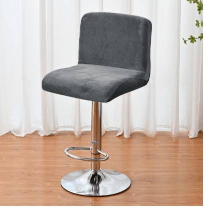 Dehnbarer Barhockerbezug DarkGrey