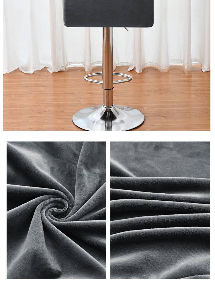Dehnbarer Barhockerbezug DarkGrey