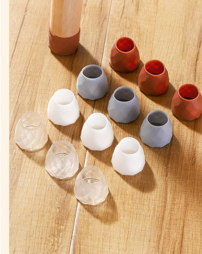 Möbelfüße aus Silikon, 4er-Pack White