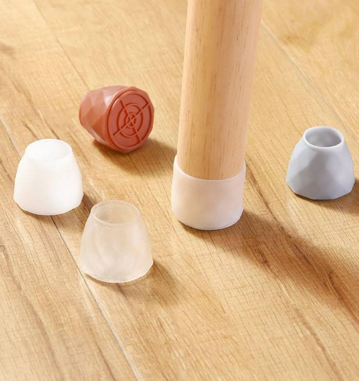 Möbelfüße aus Silikon, 4er-Pack White