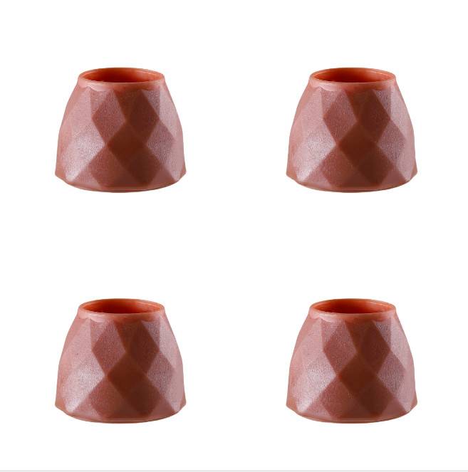 Möbelfüße aus Silikon, 4er-Pack coffee