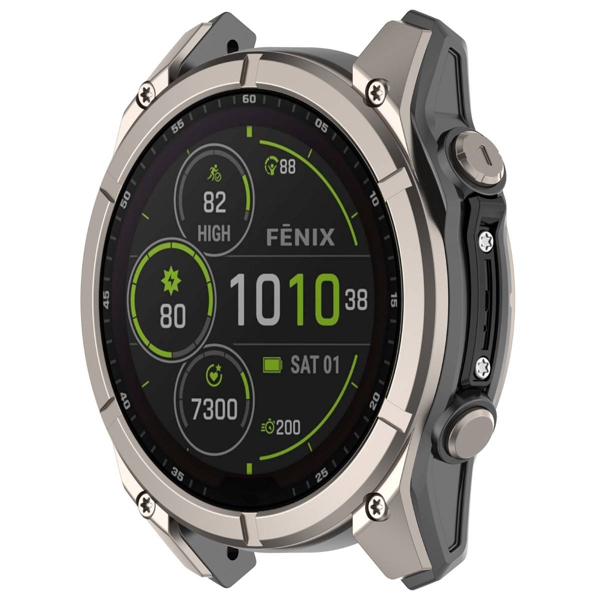 51 mm Edelstahl-Uhrenschutzleiste, kompatibel mit Garmin Fenix 8 Pro AMOLED 51 mm, Garmin Quatix 8 51 mm, Garmin Tactix 8 51 mm AMOLED, Garmin
