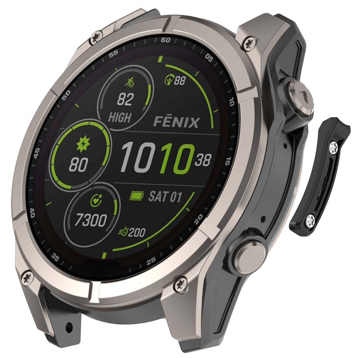 51 mm Edelstahl-Uhrenschutzleiste, kompatibel mit Garmin Fenix 8 Pro AMOLED 51 mm, Garmin Quatix 8 51 mm, Garmin Tactix 8 51 mm AMOLED, Garmin