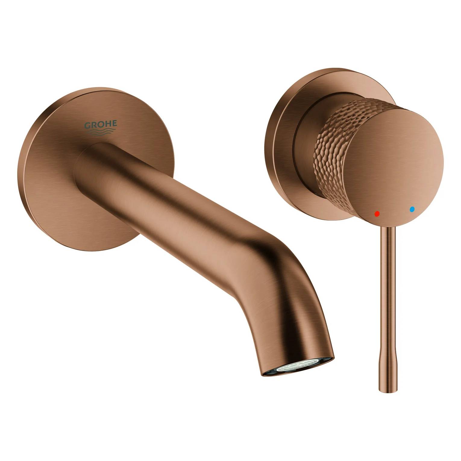 Grohe Waschtischbatterie, Essence, Wandmontage, 183mm, brushed warm sunset, 1 Stk.