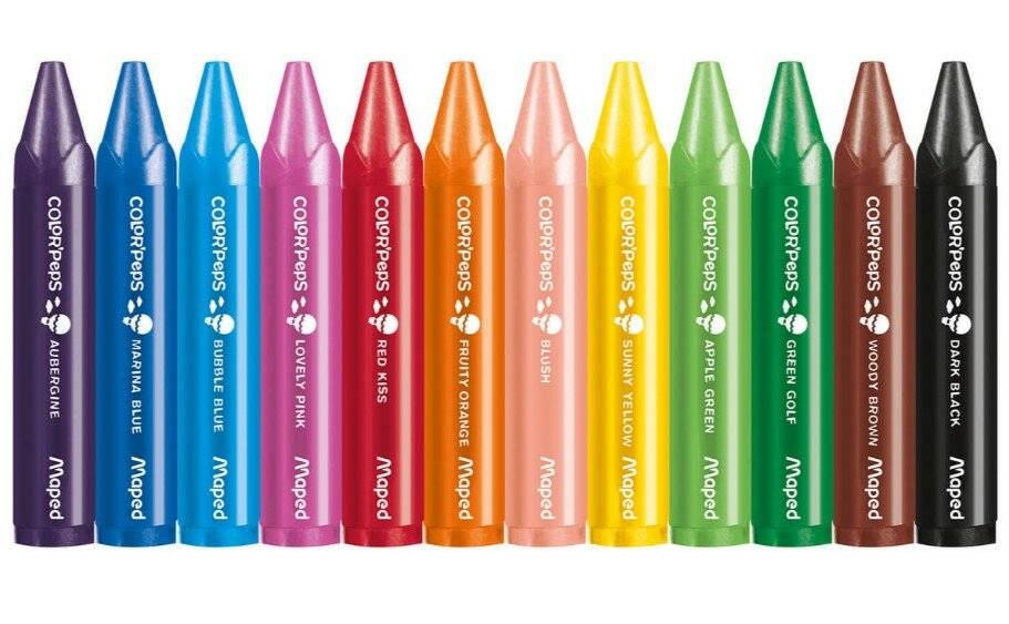 Wachsmaler Jumbo Maxi Color Peps 3-kant 12er-Sc mit Papierhülle