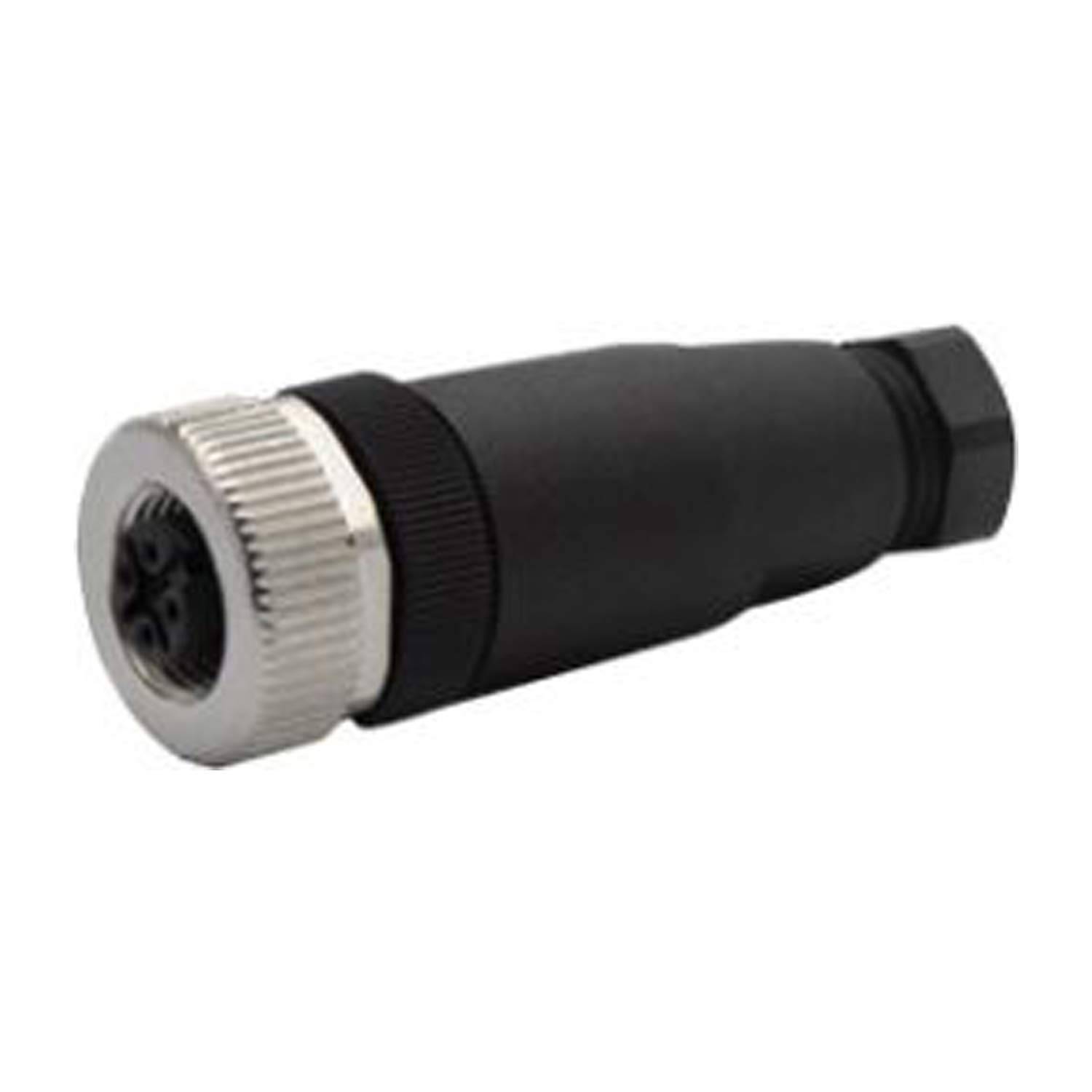 M12 Sensorsteckverbinder gerade Buchse Schraubanschluss, Polzahl 5-polig Kabelabgang gerade, Klemmbereich 4,0mm - 6,0mm