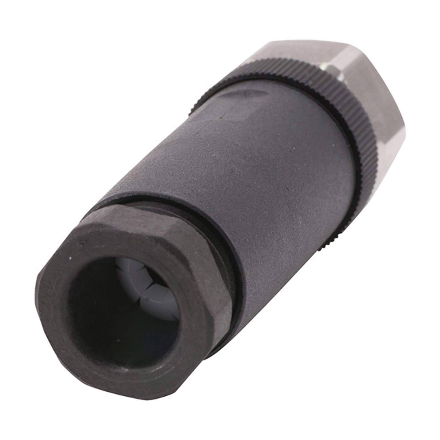 M12 Sensorsteckverbinder gerade Buchse Schraubanschluss, Polzahl 5-polig Kabelabgang gerade, Klemmbereich 6,0mm - 8,0mm