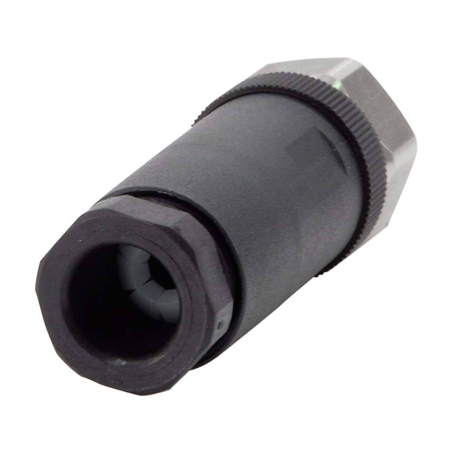 M12 Sensorsteckverbinder gerade Buchse Schraubanschluss, Polzahl 8-polig Kabelabgang gerade, Klemmbereich 6,0mm - 8,0mm