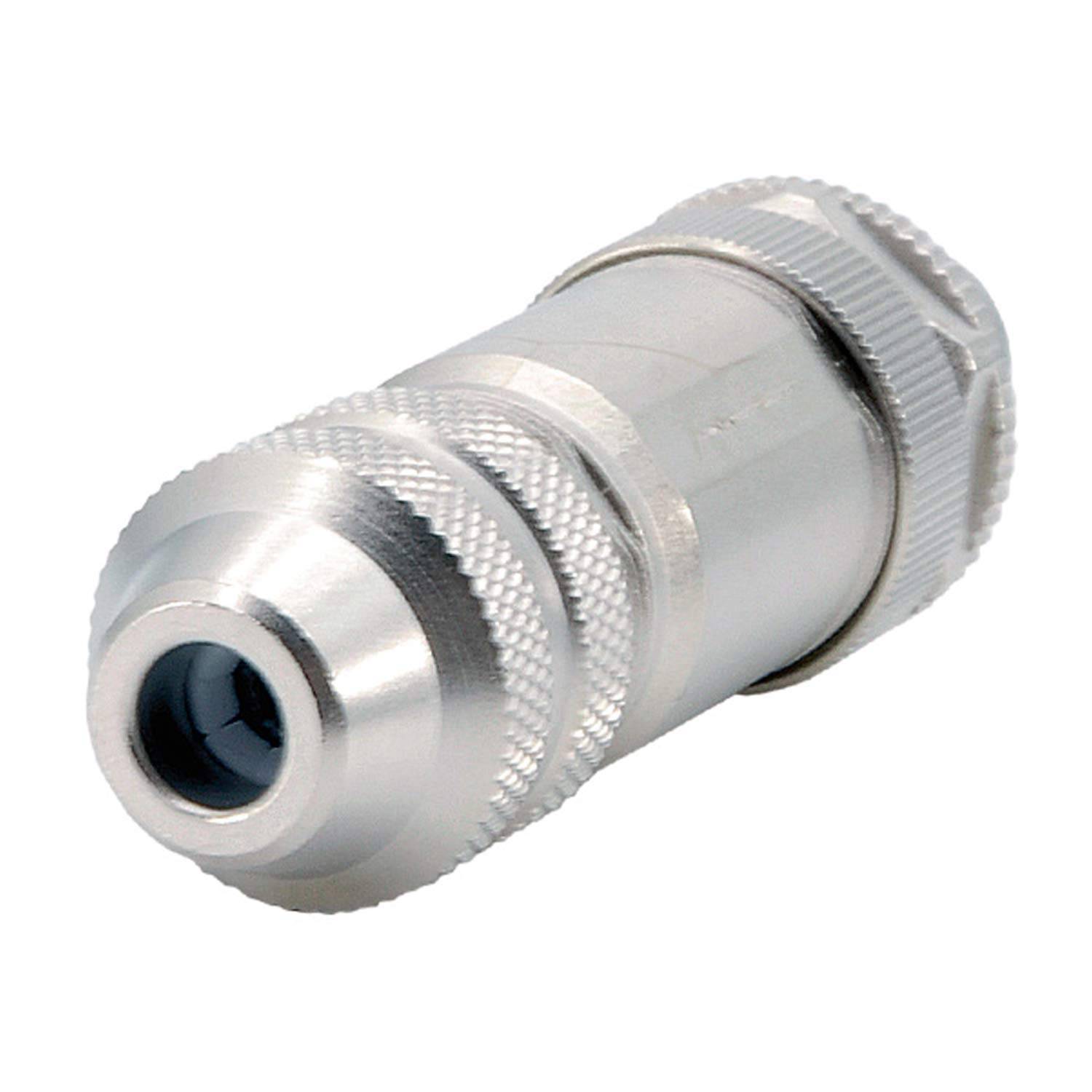 M12 Sensorsteckverbinder gerade Stift Schraubanschluss, Polzahl 4-polig Kabelabgang gerade, Klemmbereich 4,0mm - 6,0mm
