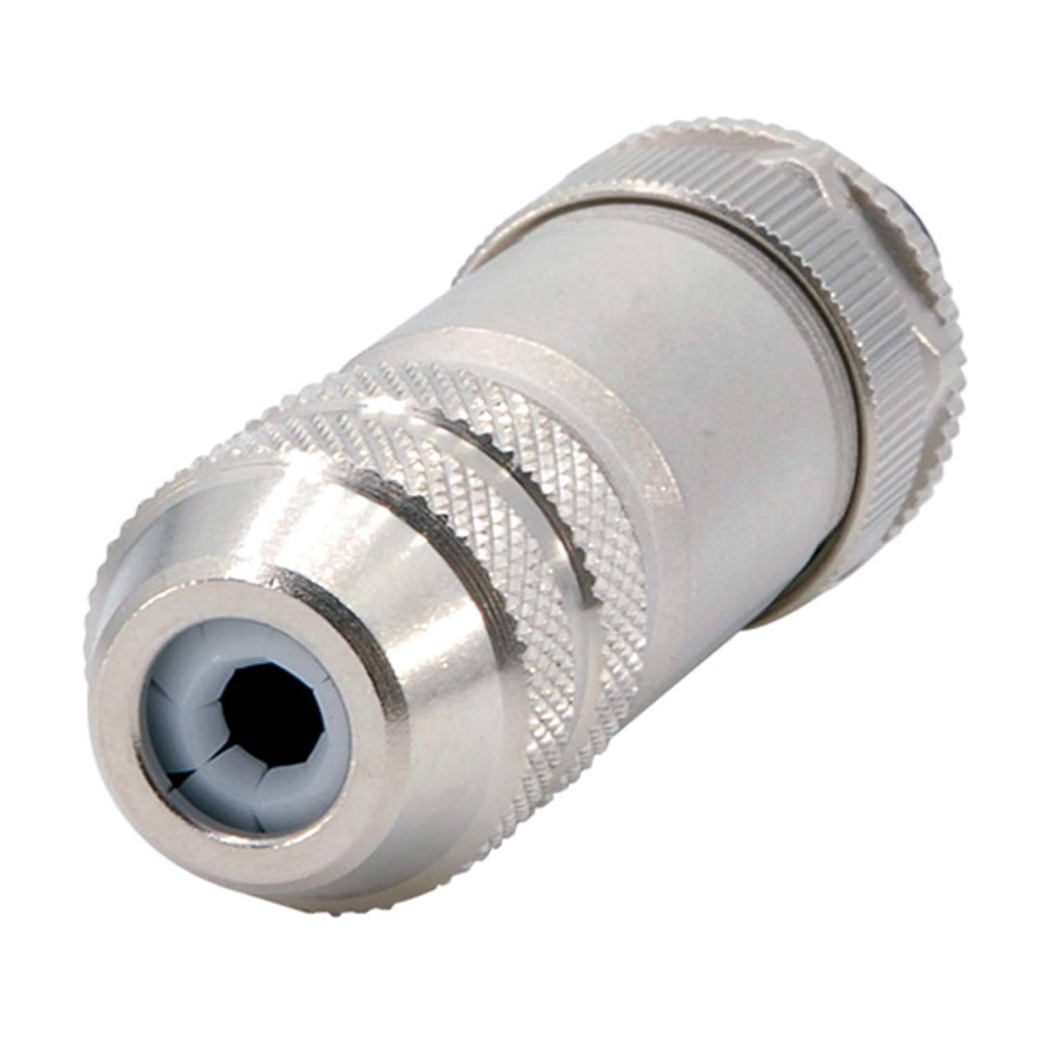 M12 Sensorsteckverbinder gerade Stift Schraubanschluss, Polzahl 8-polig Kabelabgang gerade, Klemmbereich 6,0mm - 8,0mm