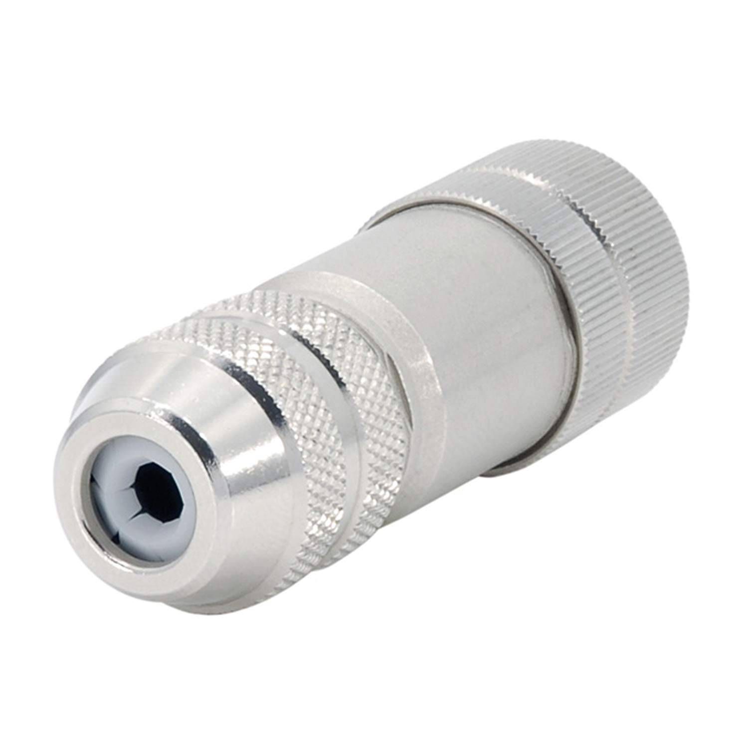 M12 Sensorsteckverbinder gerade Buchse Schraubanschluss, Polzahl 8-polig Kabelabgang gerade, Klemmbereich 6,0mm - 8,0mm