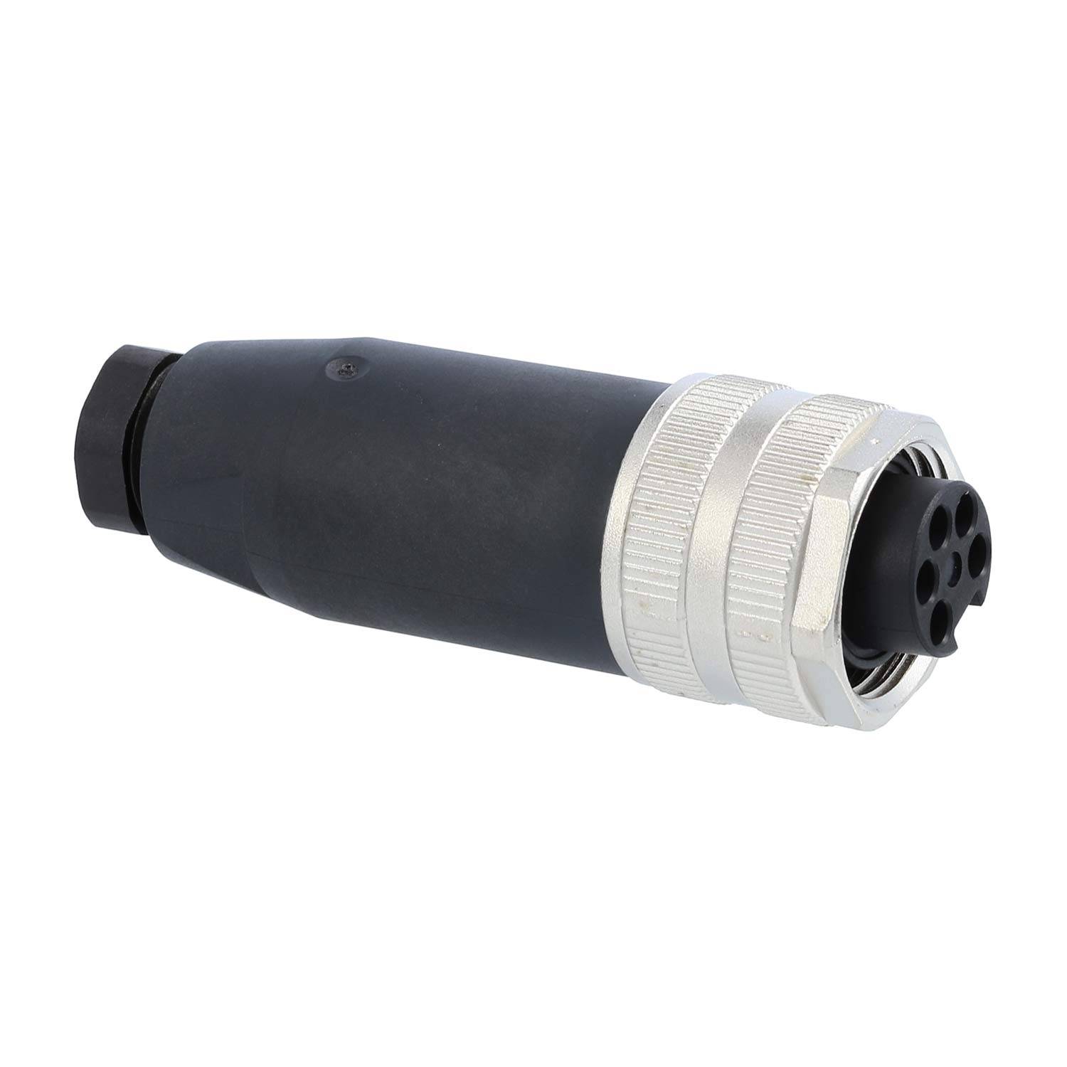 7/8"" Kabelsteckverbinder gerade Buchse Schraubanschluss, Polzahl 4+PE Kabelabgang gerade, Klemmbereich 6,0mm - 8,0mm -