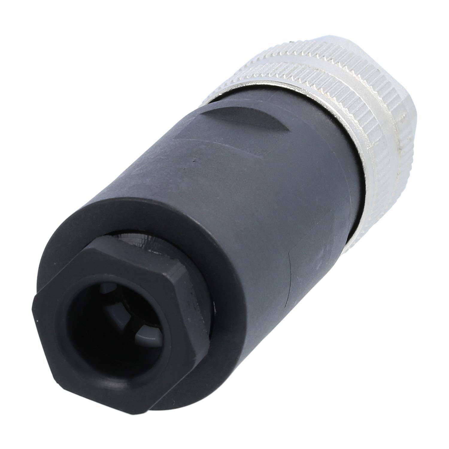 7/8"" Kabelsteckverbinder gerade Buchse Schraubanschluss, Polzahl 4+PE Kabelabgang gerade, Klemmbereich 8,0mm - 10,0mm