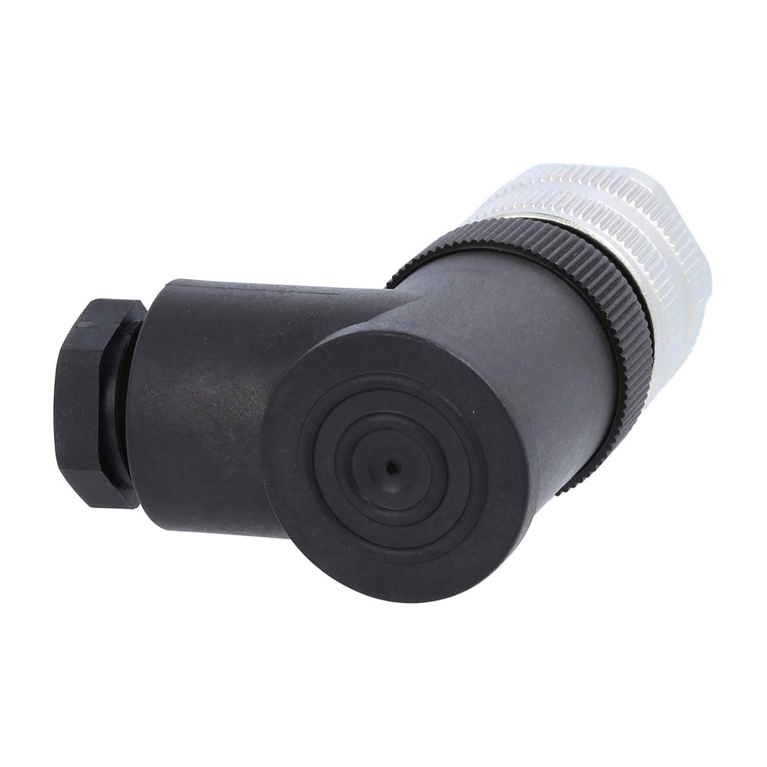 7/8"" Kabelsteckverbinder gewinkelt Buchse Schraubanschluss, Polzahl 3+PE Kabelabgang seitlich, Klemmbereich 8,0mm -